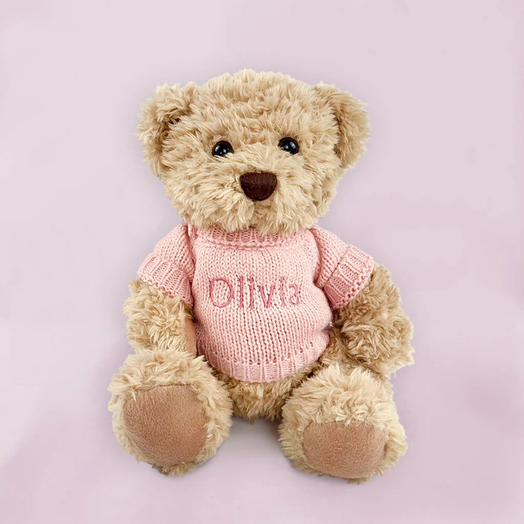 Personalized Bear & Luxury Bouquet Baby Girl Layette Set - SKU: LBG1050