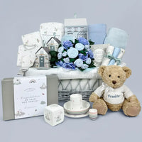 Luxe Personalized Baby Boy Hamper