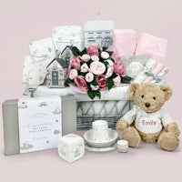 Luxe Personalized Baby Girl Hamper