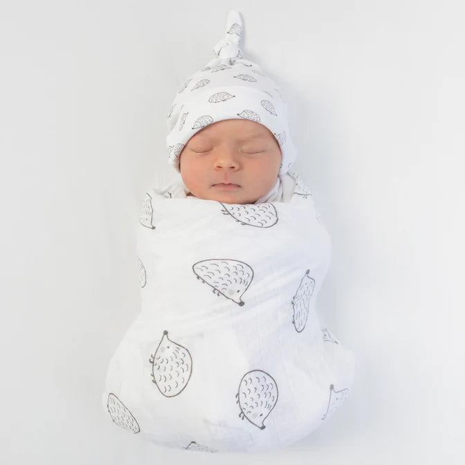 Muslin Swaddle Pajama Gift Set - Hedgehog (BGB-0030)