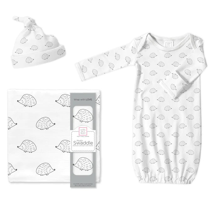 Muslin Swaddle Pajama Baby Gift Set