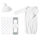 Muslin Swaddle Newborn Pajama Gift Set - Tiny Arrows