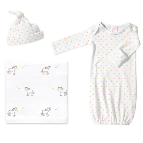 Muslin Swaddle Pajama Gift Set - Hedgehog (BGB-0030)