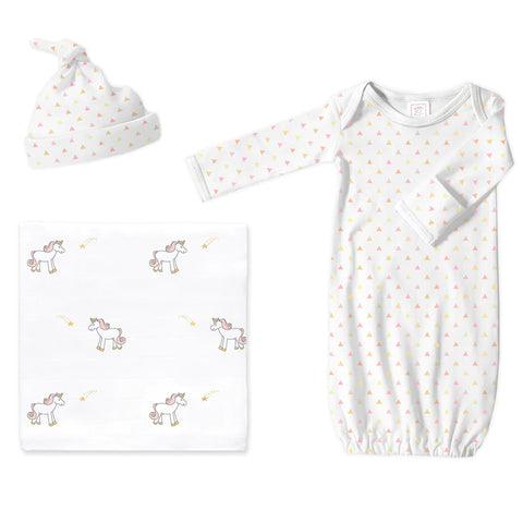 Muslin Blanket Swaddle and Lamb Gift Set (BGB-0011)