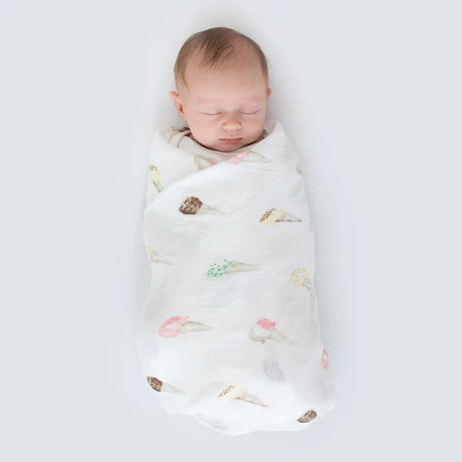 Marquisette Swaddle Blanket - Ice Cream Cones (BGB-0053)