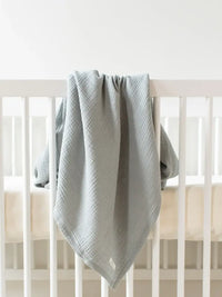 Organic Baby Swaddle Blanket | Mist Blue