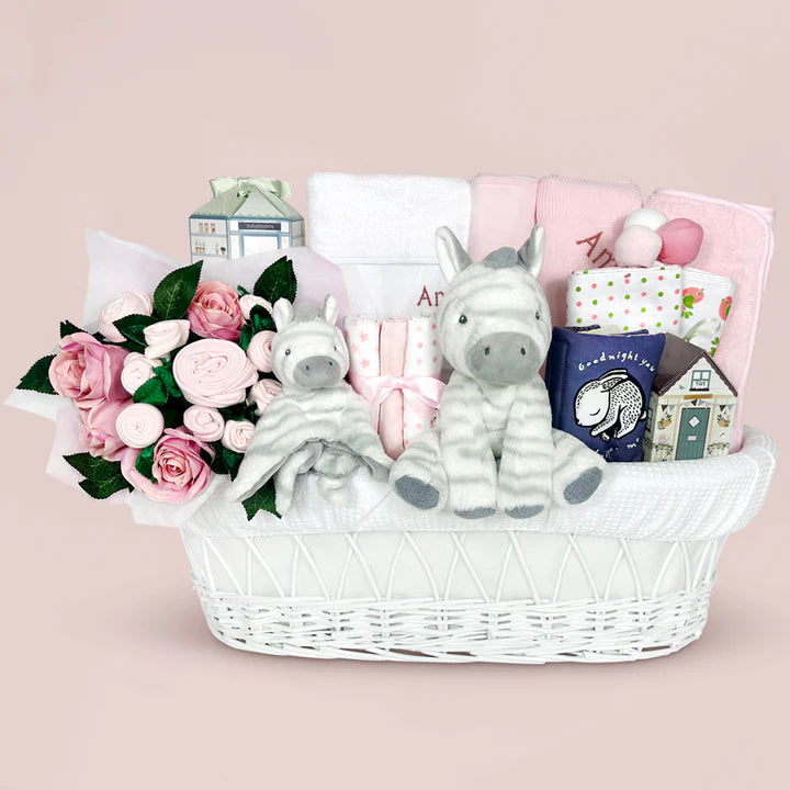 Moses Baby Gift Basket - Pink