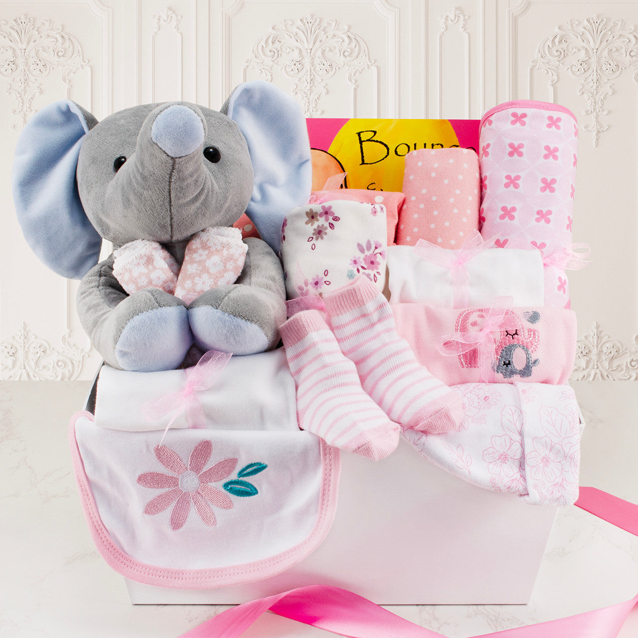 Newborn Girl Baby Basket