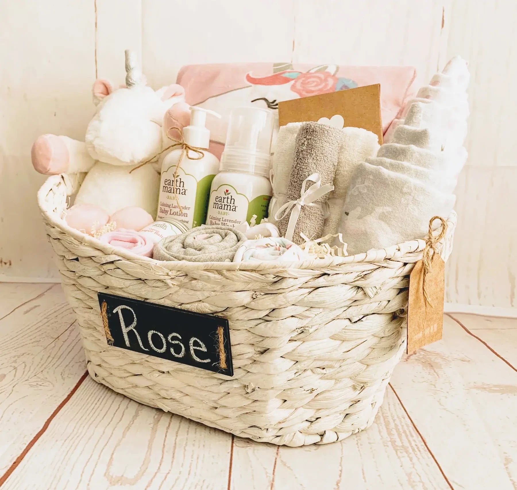 Magical Unicorn - Organic Baby Girl Basket