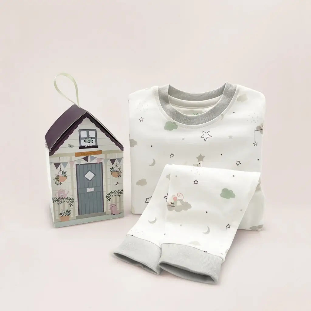 Baby Pajamas - Whimsical Animals & Stars - 6-12 Months