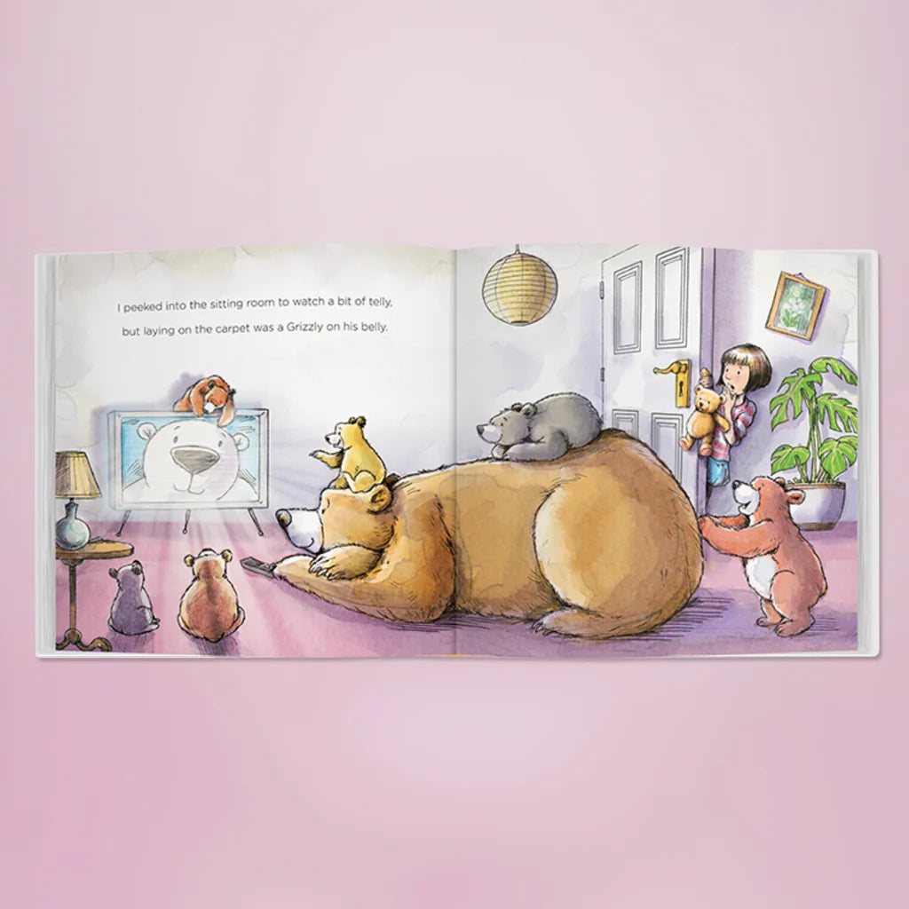 Personalized Sibling Bear & Bears Book Gift Set - Navy