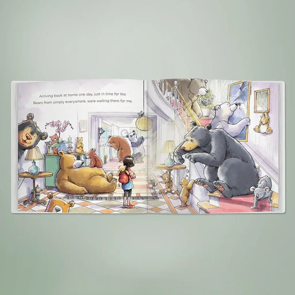 Personalized Sibling Bear & Bears Book Gift Set - Navy