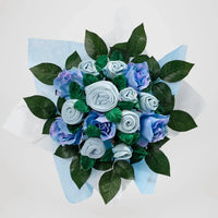 Baby Blanket & Clothes Bouquet - Blue | W/ Gift Box