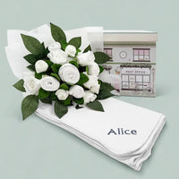 Baby Blanket & Clothes Bouquet - Neutral | W/ Gift Box