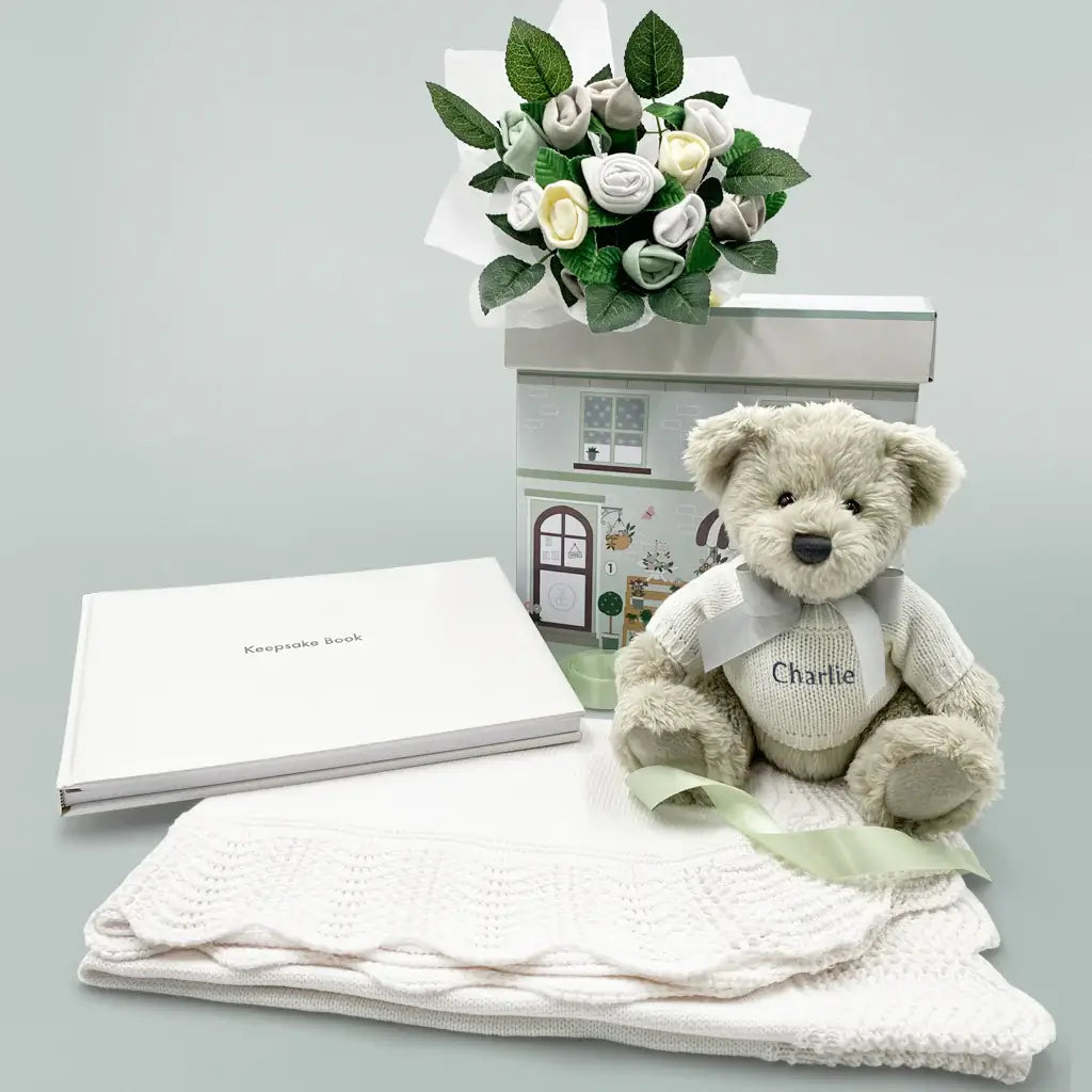 Personalized Bear & Baby Blessings Keepsake Set