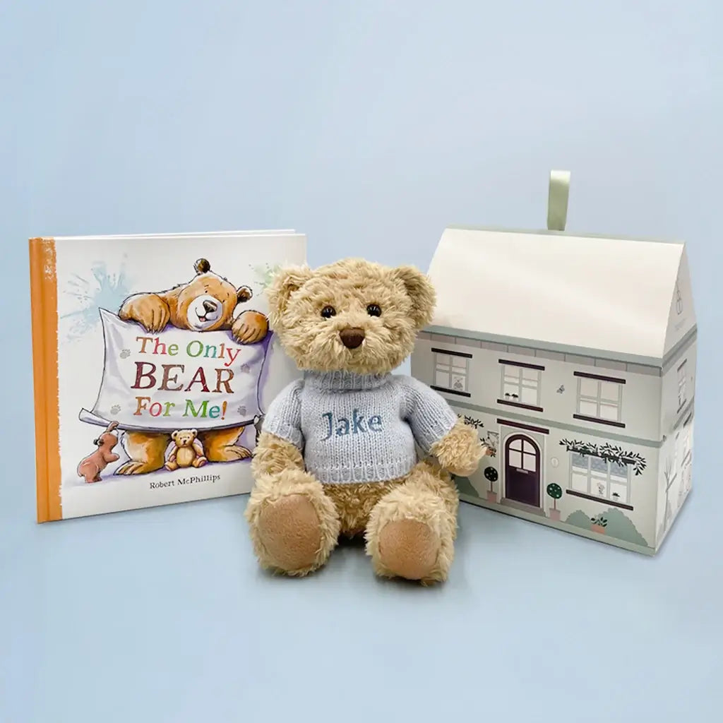 Personalized Sibling Bear & Bears Book Gift Set - Blue