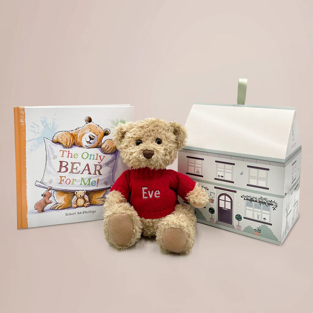 Personalized Sibling Bear & Bears Book Gift Set - Red