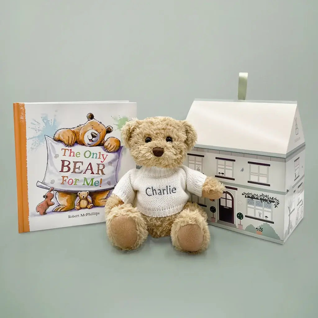 Personalized Sibling Bear & Bears Book Gift Set - White