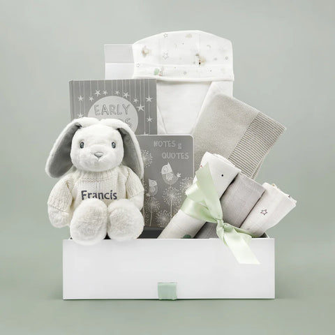 Bear & Bouquet Baby Gift Basket - SKU:  LBG1012