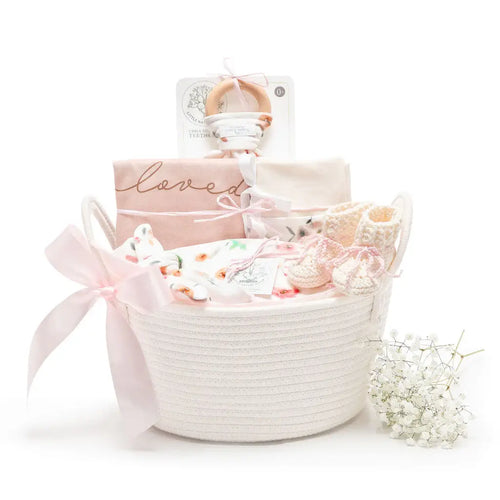 Rosalie Charm - Organic Baby Gift Basket