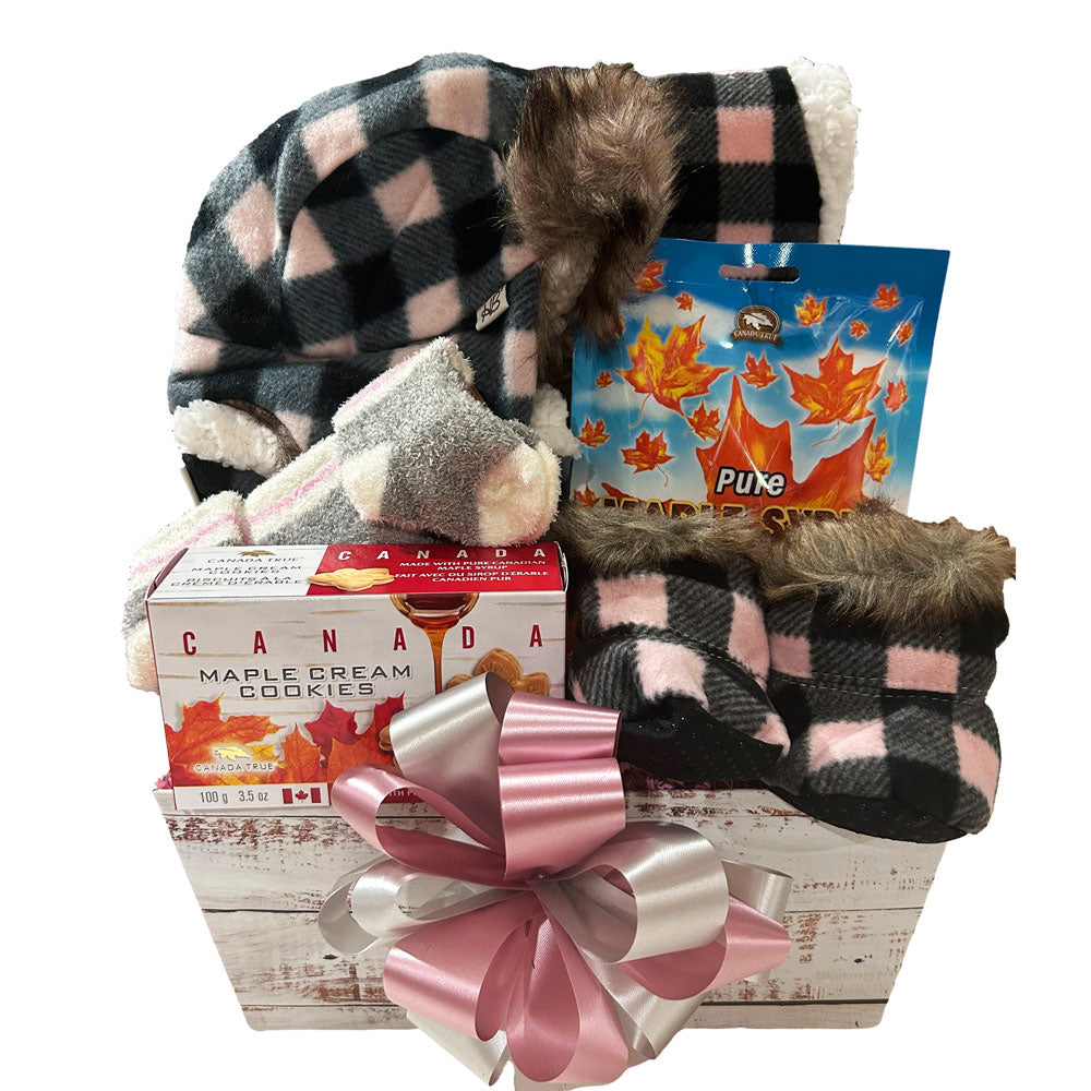 Rustic Baby Girl Gift Basket