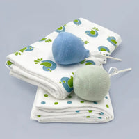Coo & Cozy Swaddles & Socks Gift Set, Boy