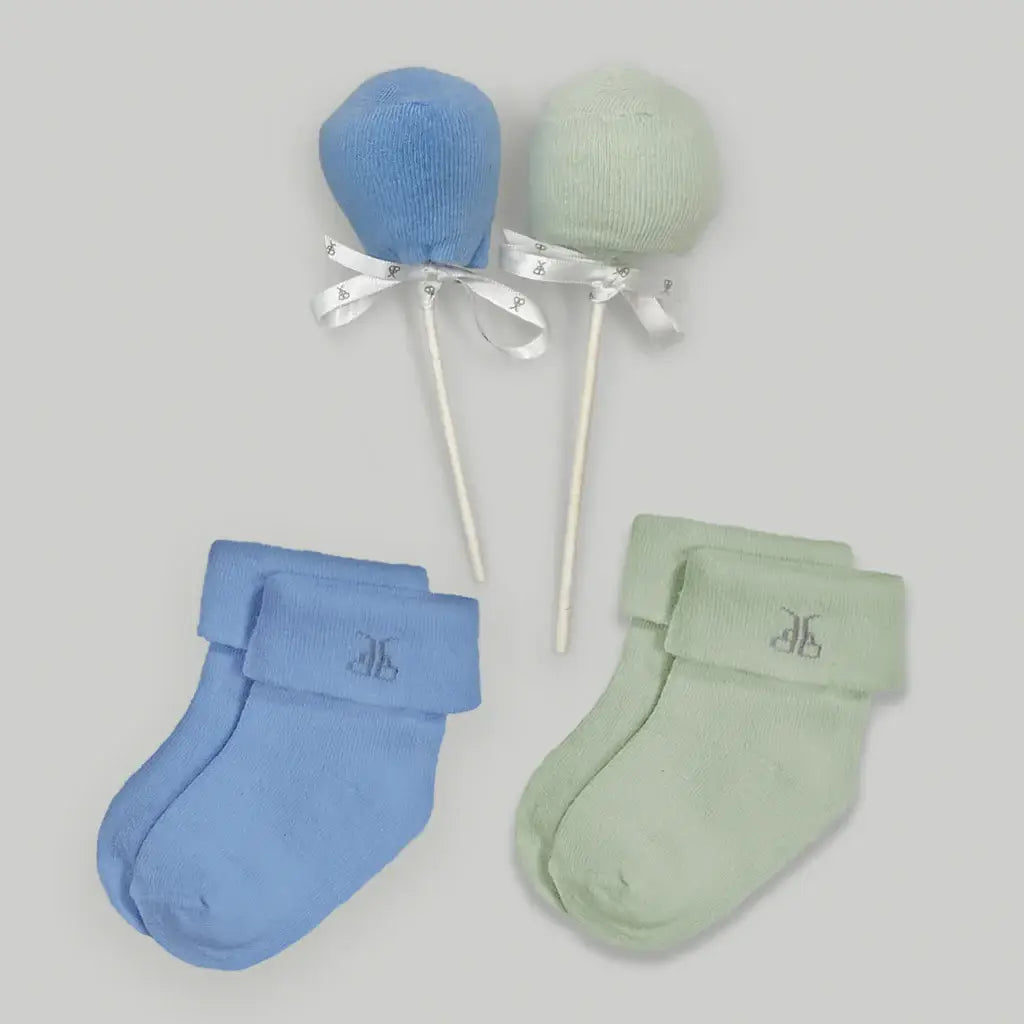 Coo & Cozy Swaddles & Socks Gift Set, Boy