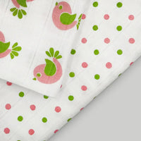 Coo & Cozy Swaddles & Socks Gift Set, Girl