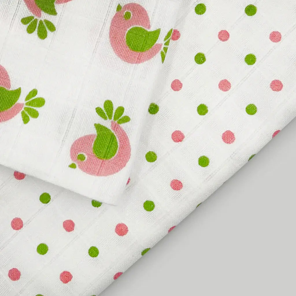 Coo & Cozy Swaddles & Socks Gift Set, Girl