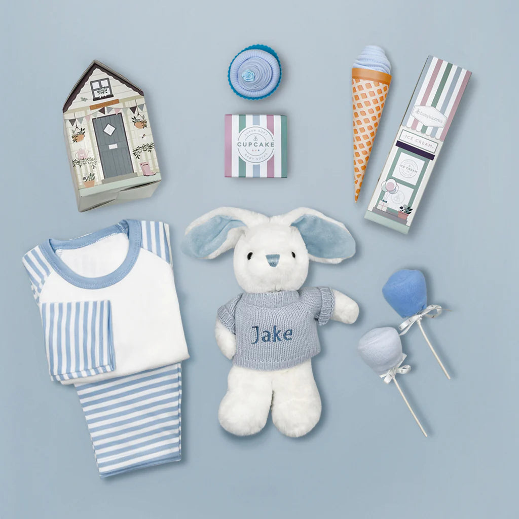 Sweet Beginnings Personalized Baby Boy Gift Set