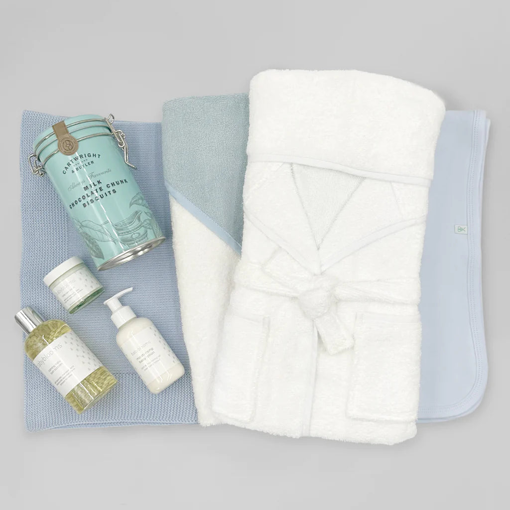 Welcome To The World Luxury Baby Boy Basket