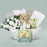 Welcome To The World Luxury Baby Basket