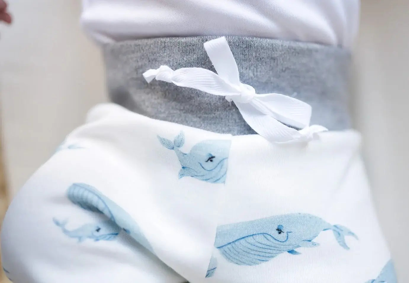 Whale Tale Newborn Welcome - Personalized Organic Baby Boy Basket