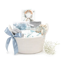 Whale Tale Newborn Welcome - Personalized Organic Baby Boy Basket
