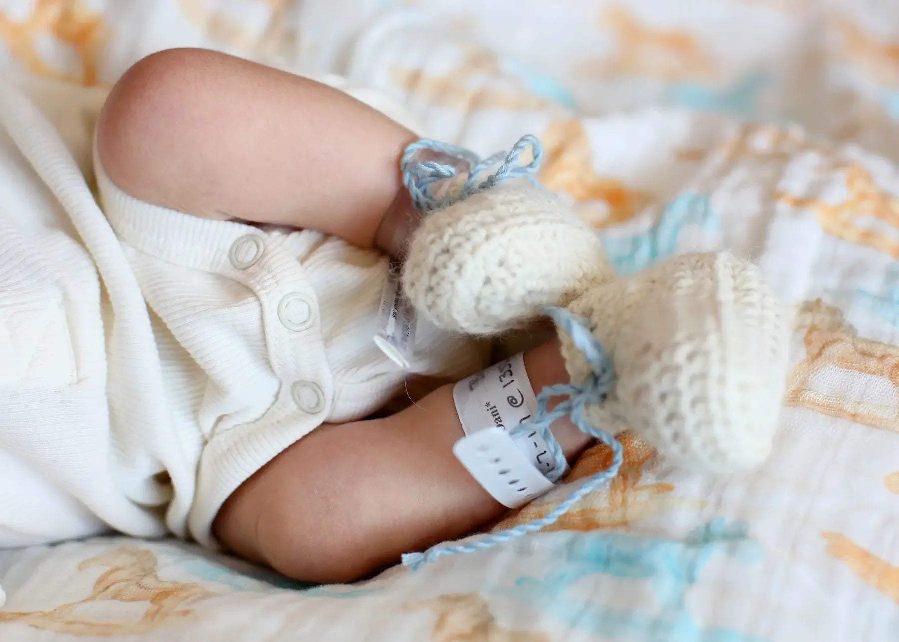The Alpaca Lullaby Newborn Cap & Bootie Set | Baby Boy
