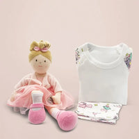 Ballerina Dreams Gift Set — Rag Doll & Ballerina Pajamas for Girls