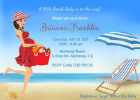 Beach Mama Baby Shower Invitation