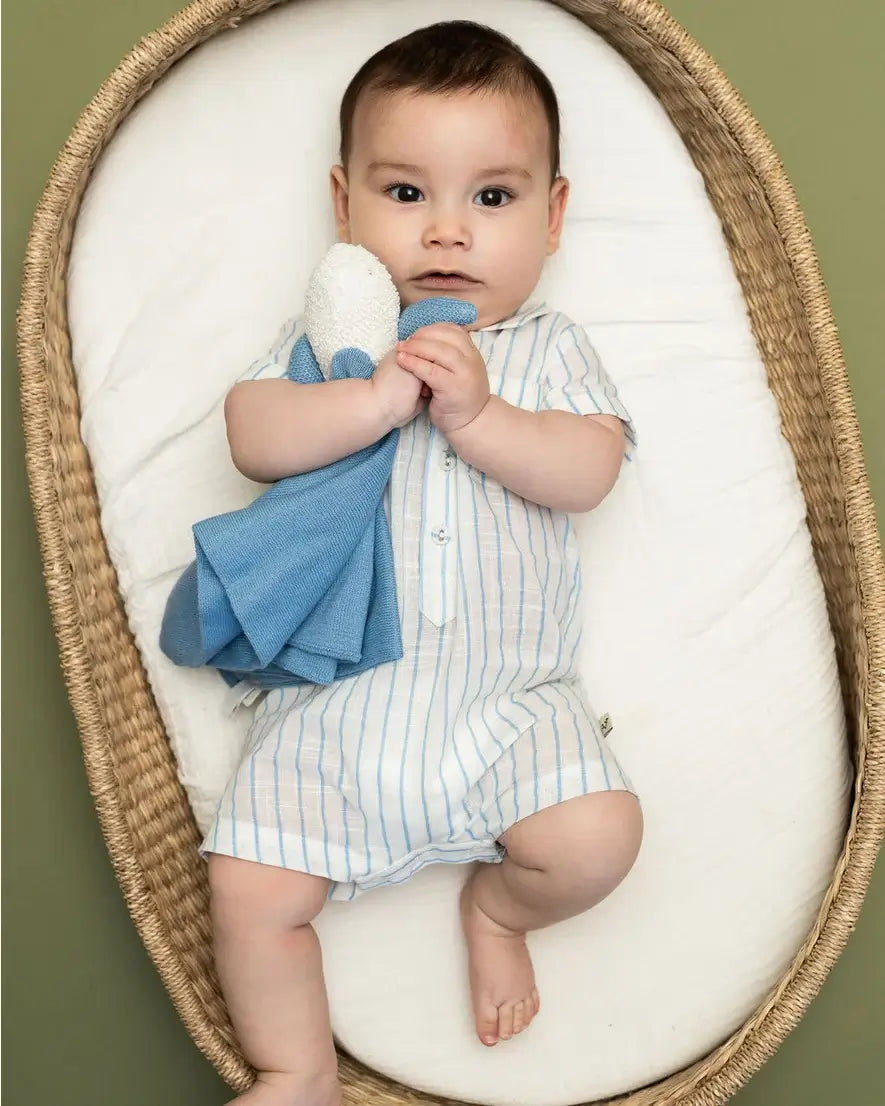 Blue Whale | Organic Lovey Security Blanket