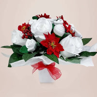 Christmas Rose | Luxury Baby Clothes Bouquet | Personalized Blanket