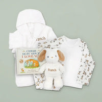 Hoppy Homecoming | Personalized Newborn Gift Set