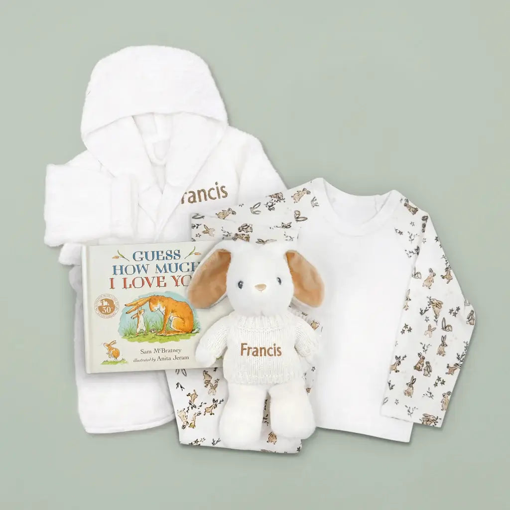 Hoppy Homecoming | Personalized Newborn Gift Set