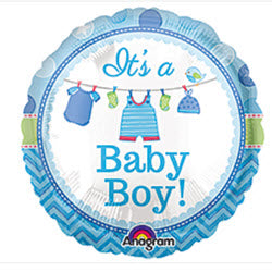 Add 9" It's A Boy Mylar Balloon