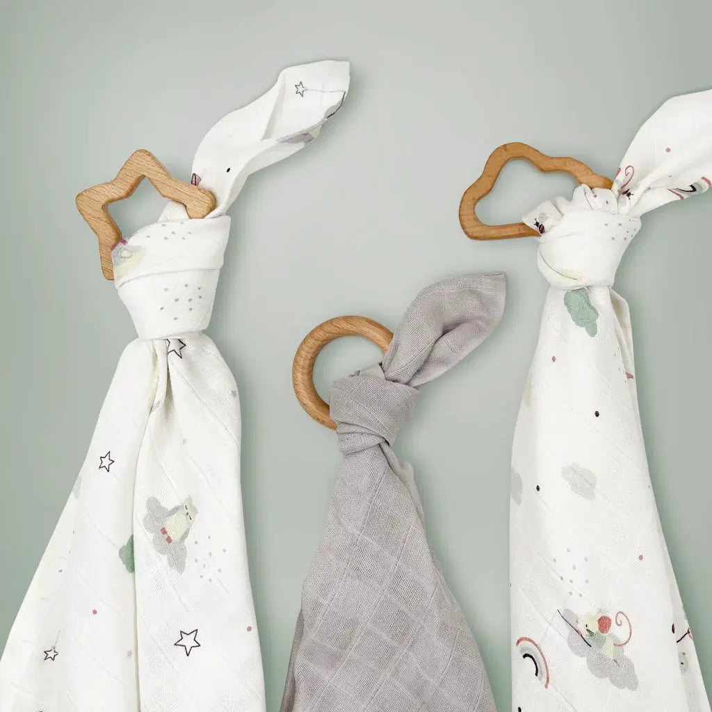 The Dreamland Teething Trio | Wooden Teether Gift Set | Triplets Set