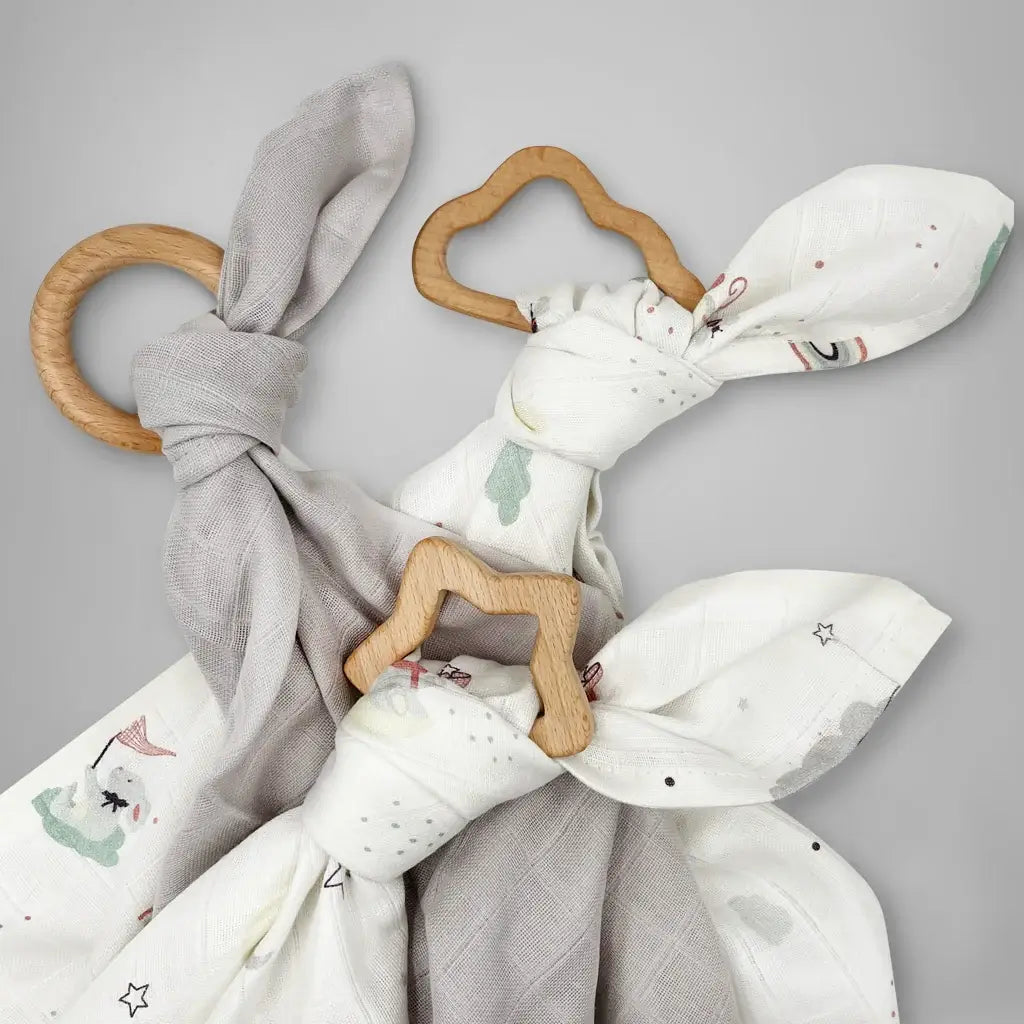 The Dreamland Teething Trio | Wooden Teether Gift Set | Triplets Set