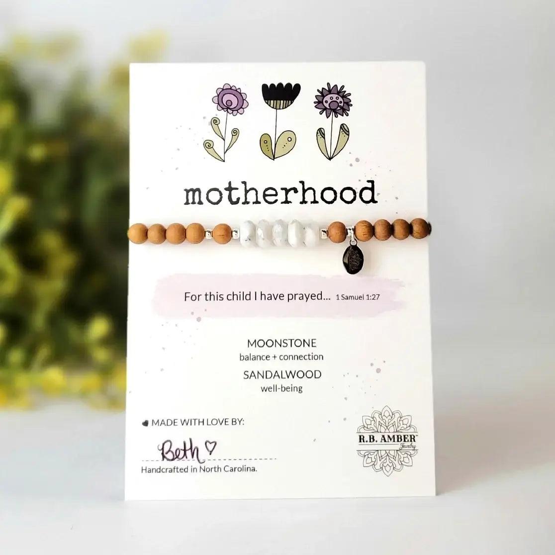 For This Child Motherhood Bracelet | New Mom Gift Add-On | Moonstone
