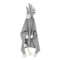 Gray horse organic cotton lovey security blanket in a soft sweater knit, a gender-neutral baby gift