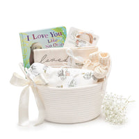Paws & Pages  - Organic Otter Baby Gift Basket W/ Storybook