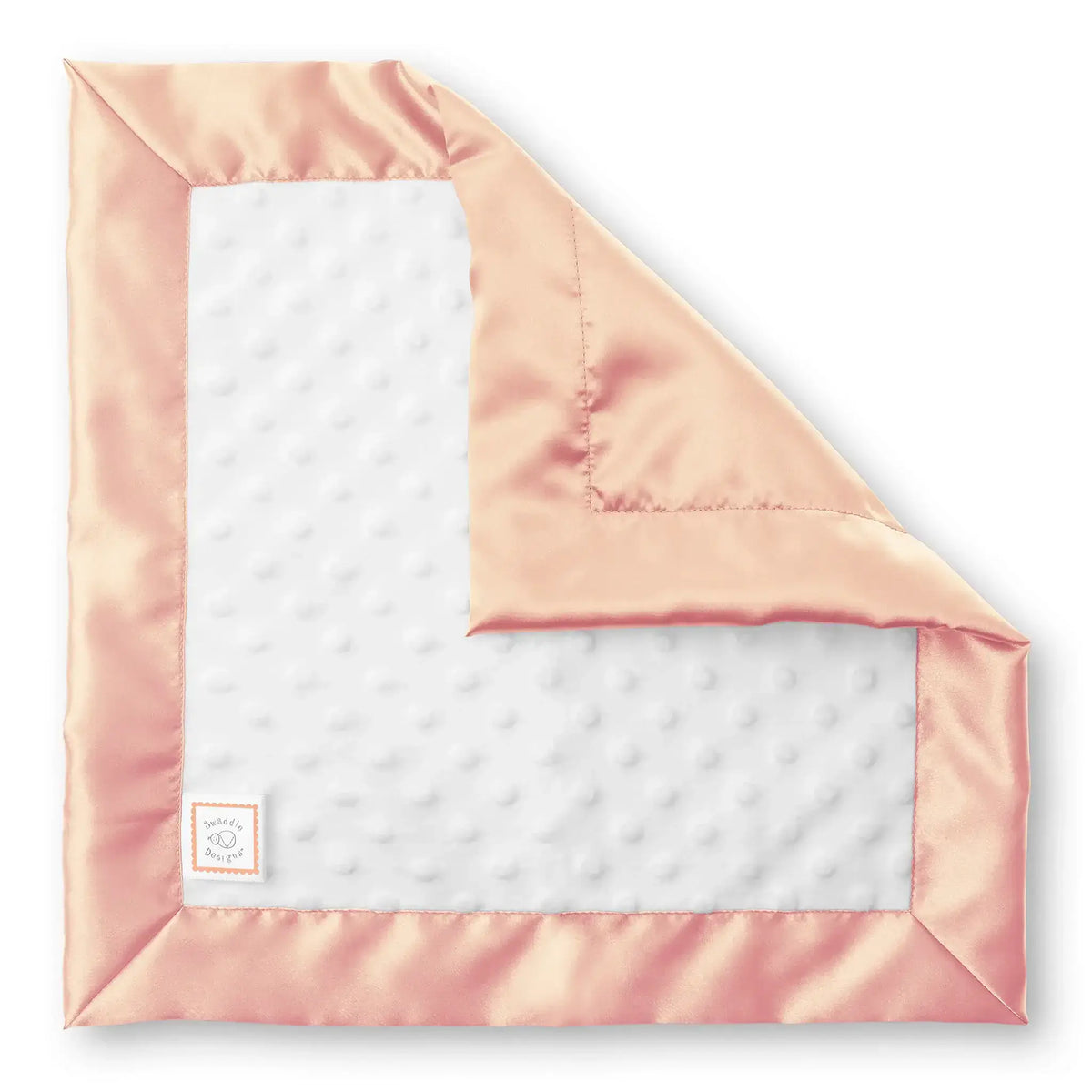 Plush Dot Baby Lovey | Personalized Security Blanket | Peach