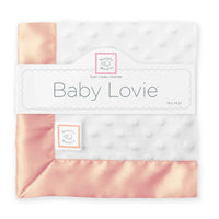 Plush Dot Baby Lovey | Personalized Security Blanket | Peach