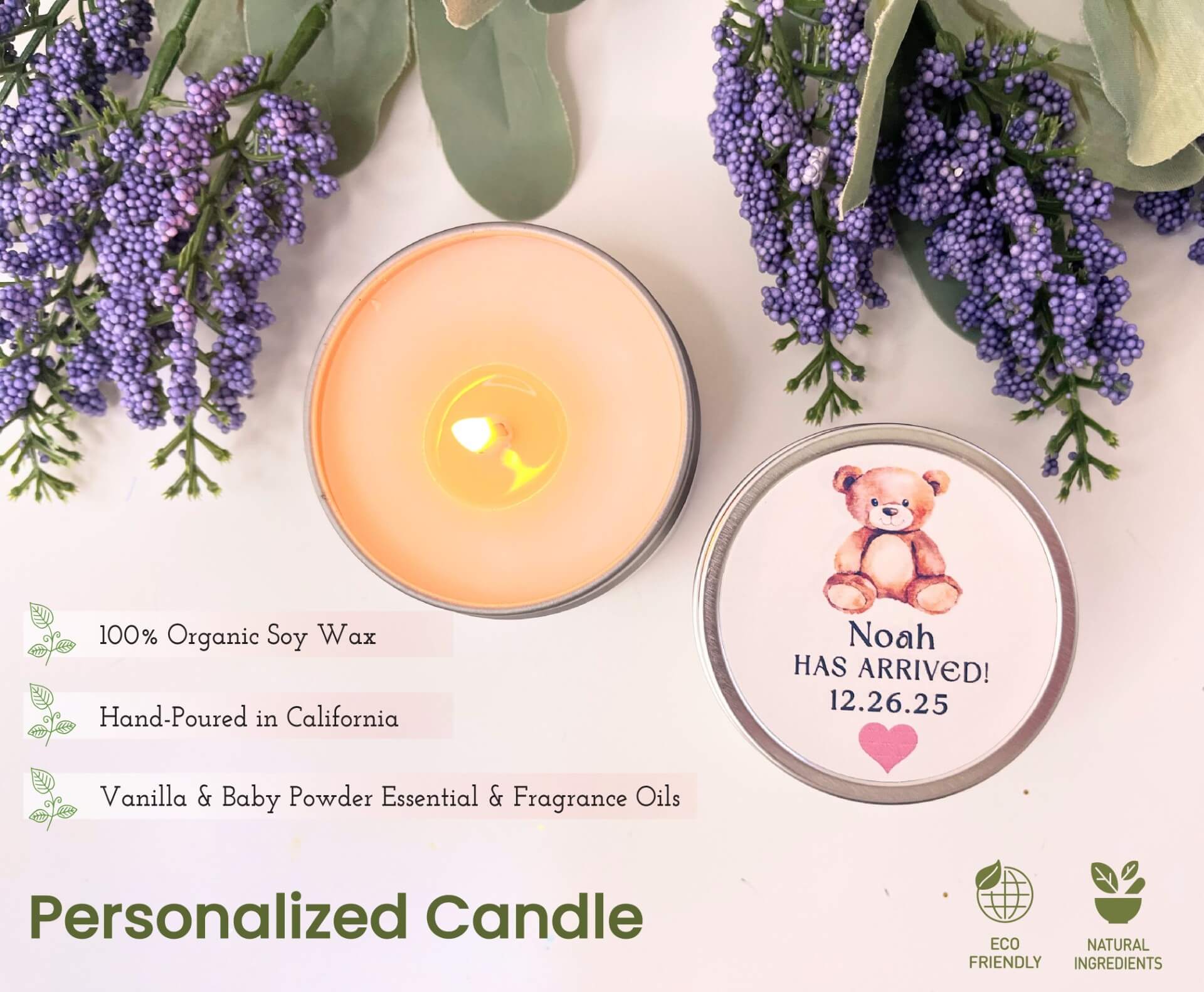 Organic & Natural Baby Boy Gift Basket – Personalized Newborn Essentials